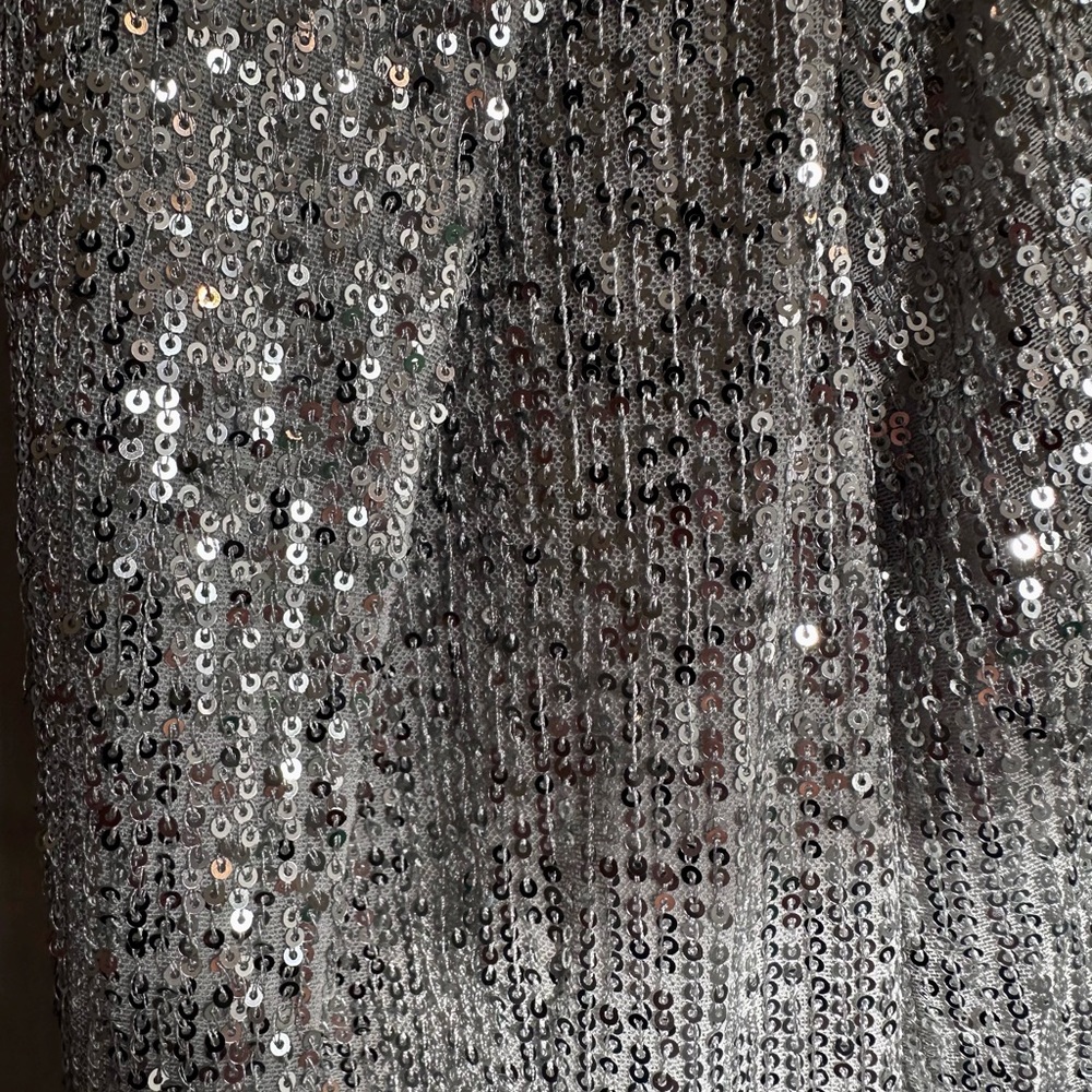 SO Sparkling Silver Sequin Blazer - Picture 2 of 10